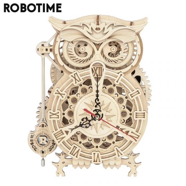 Love My Diy Home Robotime 3D Owl Wooden Clock - Image 5